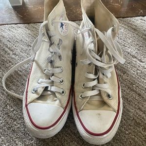 Converse white Chuck Taylor high tops